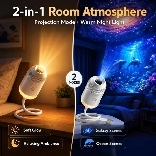 Portable led galaxy ocean - 4k,