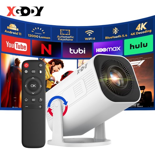 Xgody android projector - xgody, 4k
