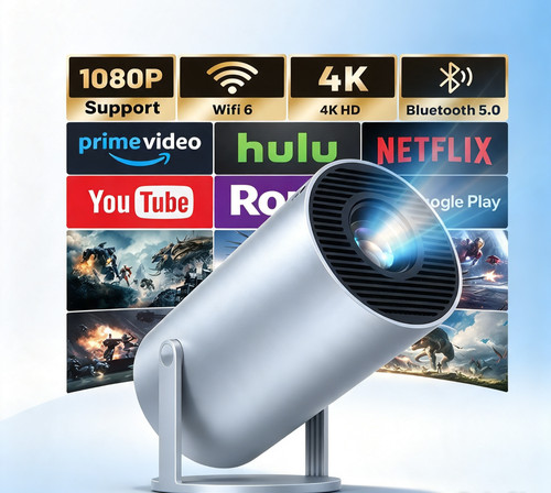 Portable mini projector - portable, 4k