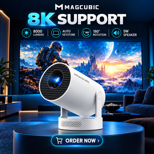 Uhd led android projector - 4k,